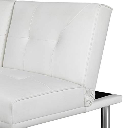 White Futon Sofa Bed Sleeper Sofa Modern