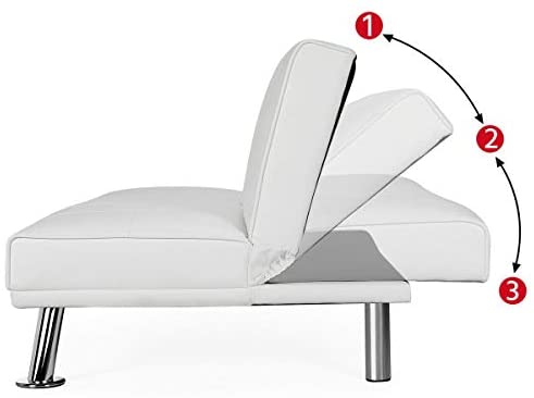 White Futon Sofa Bed Sleeper Sofa Modern