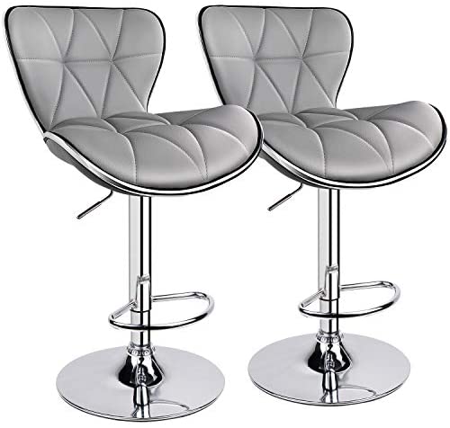 Leopard Shell Back Adjustable Swivel Bar Stools 2/1 Multi Color Chairs