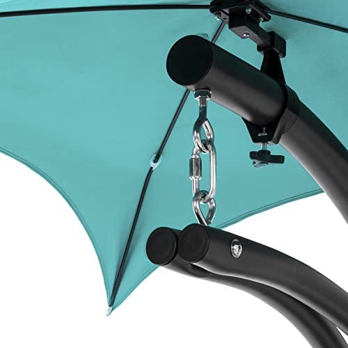 Outdoor Hanging Curved Steel Chaise Lounge Chair Swing
