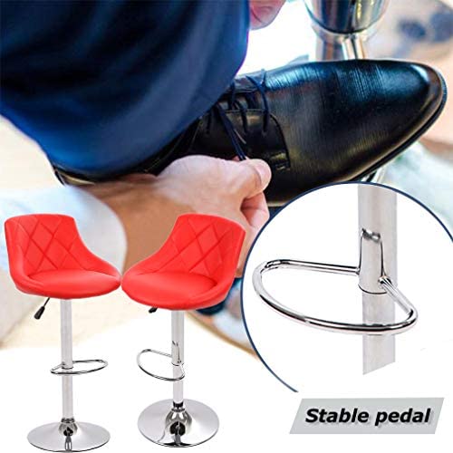 White Diamond Pattern Set Of 2 Barstools