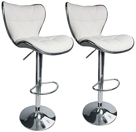 Leopard Shell Back Adjustable Swivel Bar Stools 2/1 Multi Color Chairs