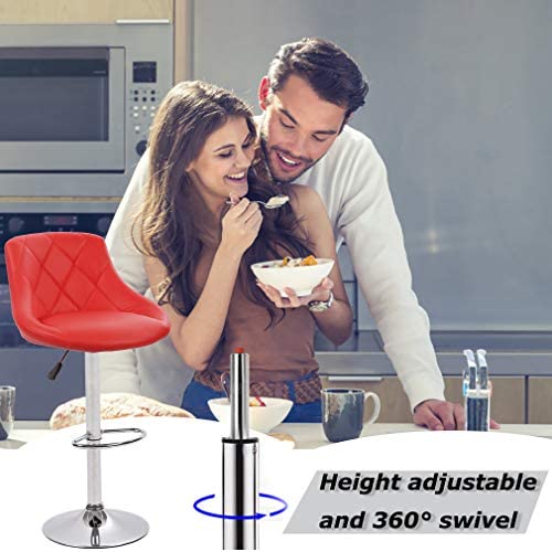 White Diamond Pattern Set Of 2 Barstools