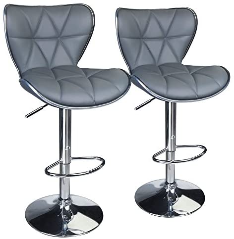 Leopard Shell Back Adjustable Swivel Bar Stools 2/1 Multi Color Chairs