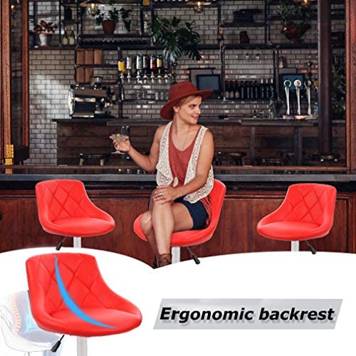 White Diamond Pattern Set Of 2 Barstools