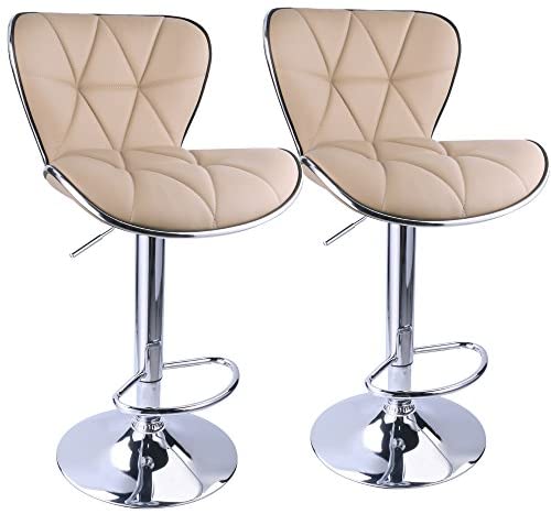Leopard Shell Back Adjustable Swivel Bar Stools 2/1 Multi Color Chairs