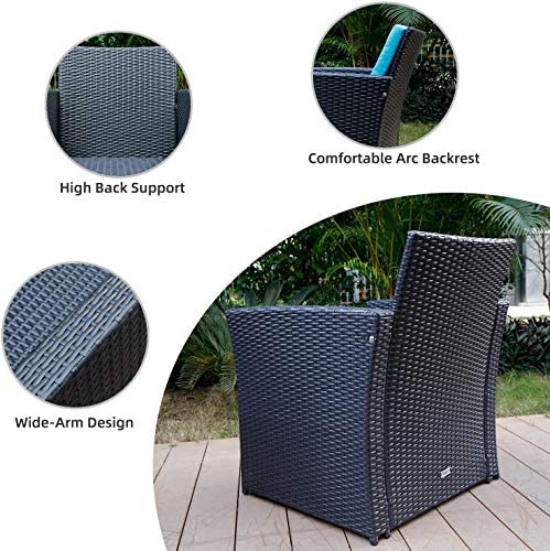 5 Piece Patio Outdoor Furniture Blue Couch Cushion