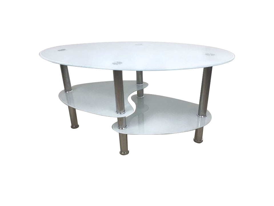 White Oval Coffee Table