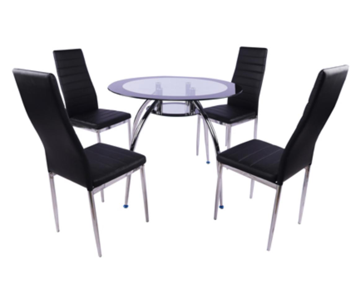 Black Delphi 5Pcs Dining Set