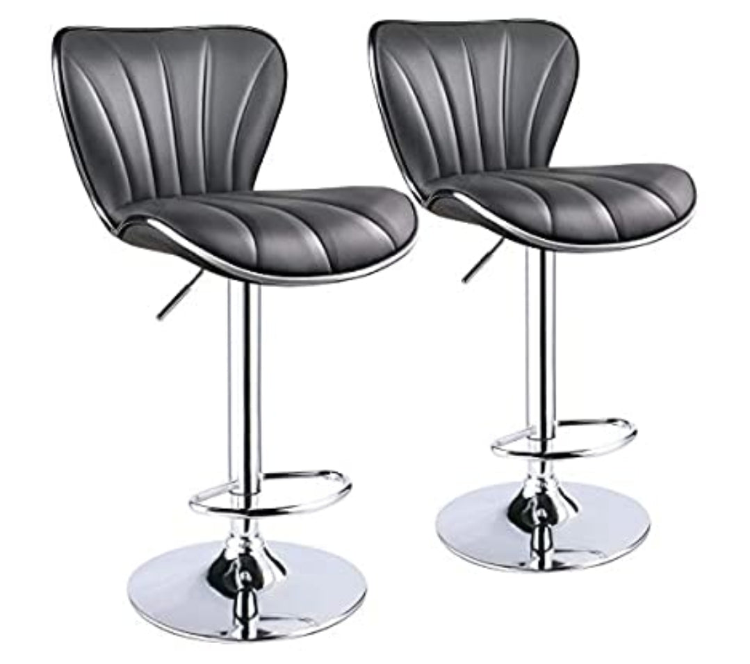 Leopard Shell Back Adjustable Swivel Bar Stools 2/1 Multi Color Chairs