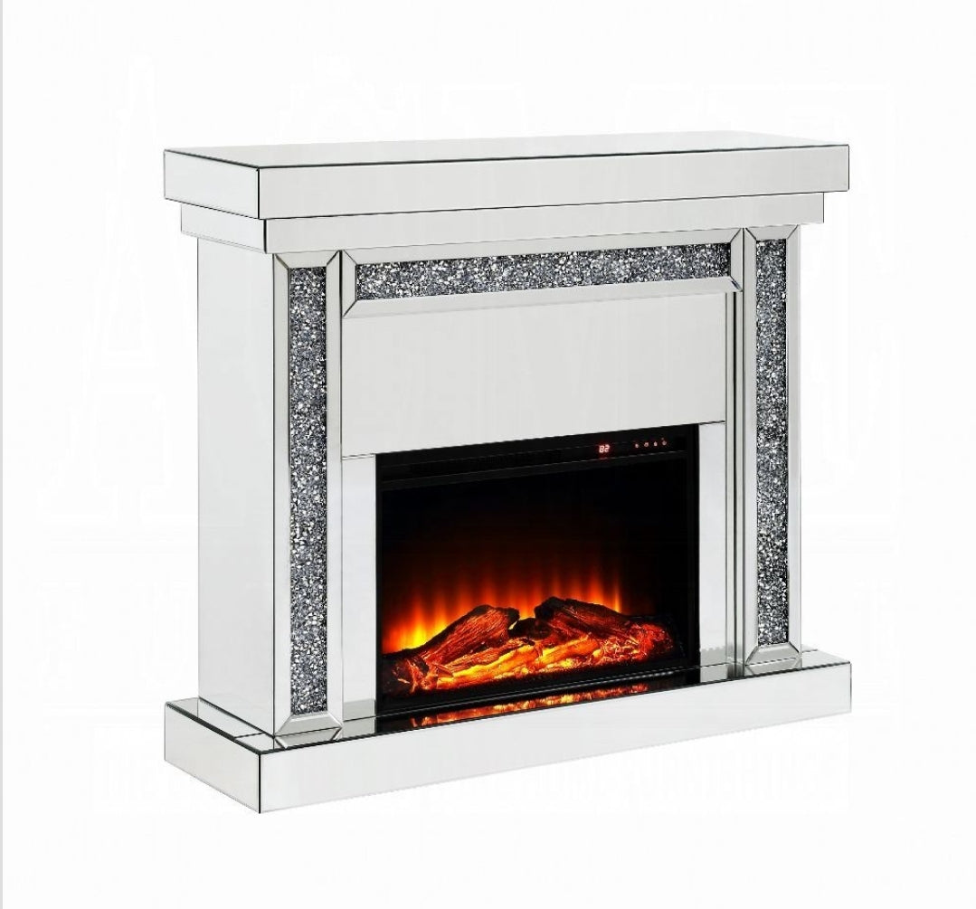 Noralie Fireplace - 90470 - Mirrored & Faux Diamonds