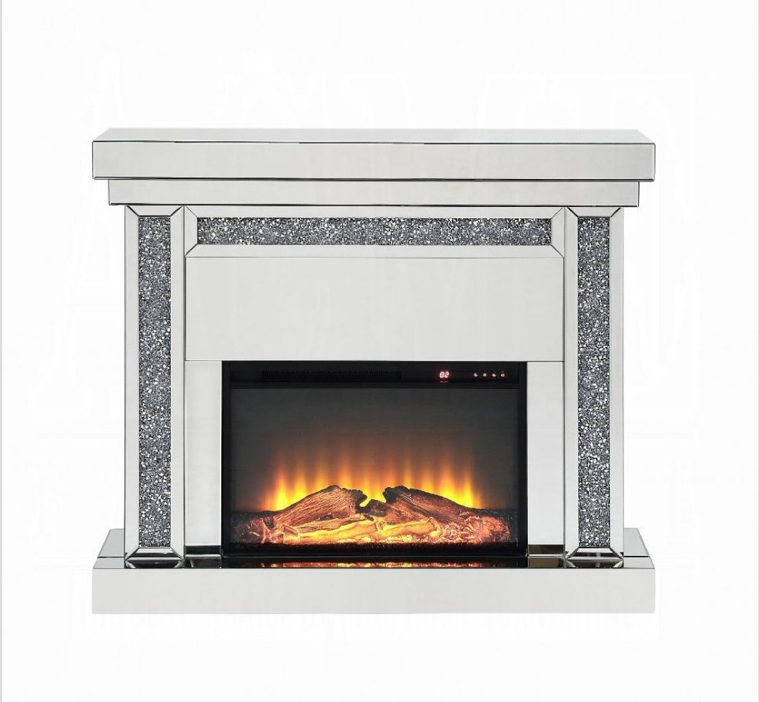 Noralie Fireplace - 90470 - Mirrored & Faux Diamonds