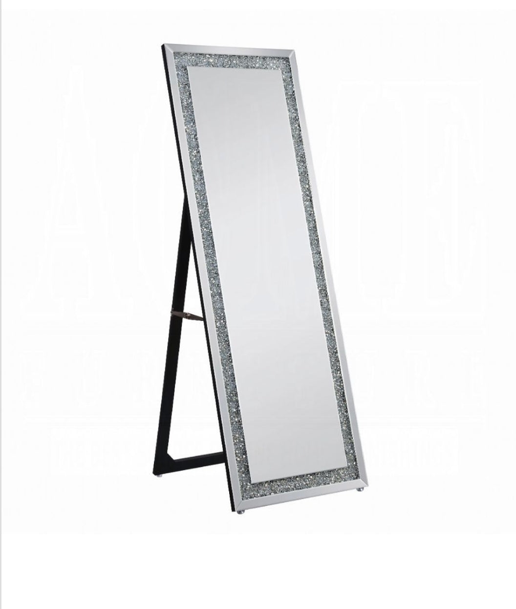 Noralie Accent Mirror (Floor) - 97156 - Mirrored & Faux Diamonds