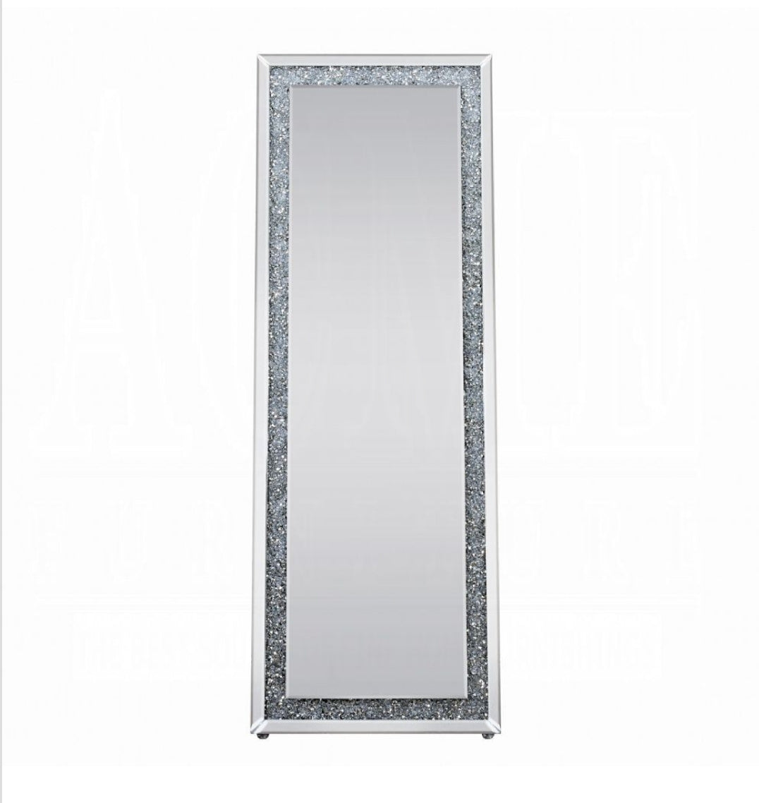 Noralie Accent Mirror (Floor) - 97156 - Mirrored & Faux Diamonds
