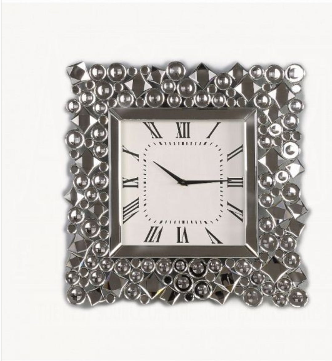 Kachina Wall Clock - 97612 - Mirrored & Faux Gems