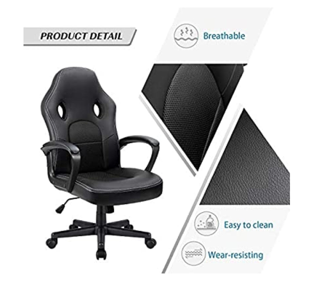 Black/Red/White/ Computer Desk Chair