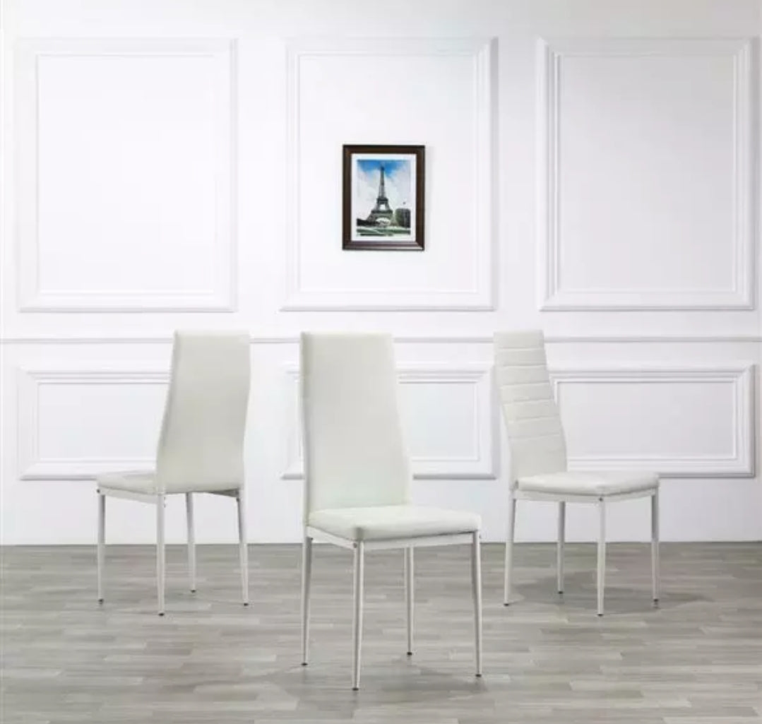 Set of 4 Dining Room Chairs Kitchen Chairs PU Leather Breakfast Furniture