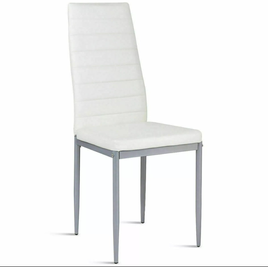 SET OF 4 PU Leather Dining Side Chair Modern Design Home Dining Furniture