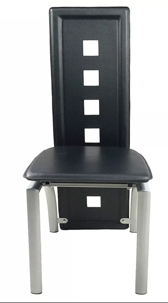 Set Of 2 Black Dining Chairs