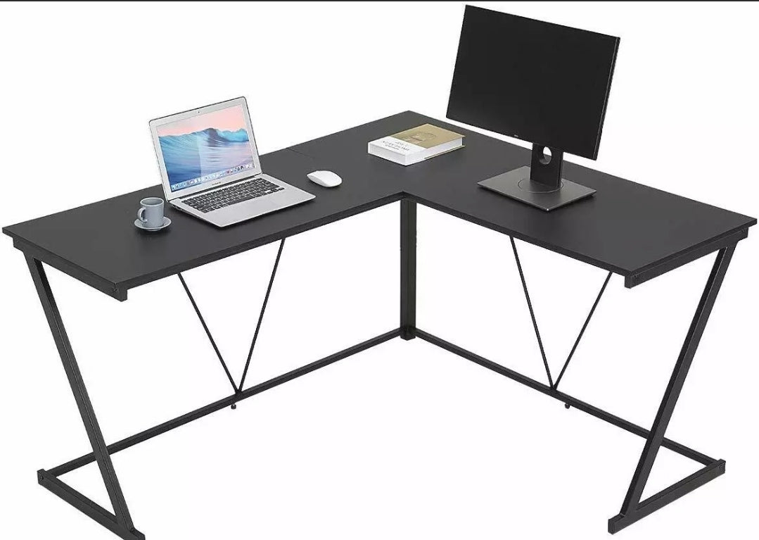 L-Shape Corner Computer Desk MDF Laptop PC Table Workstation Study Home Office