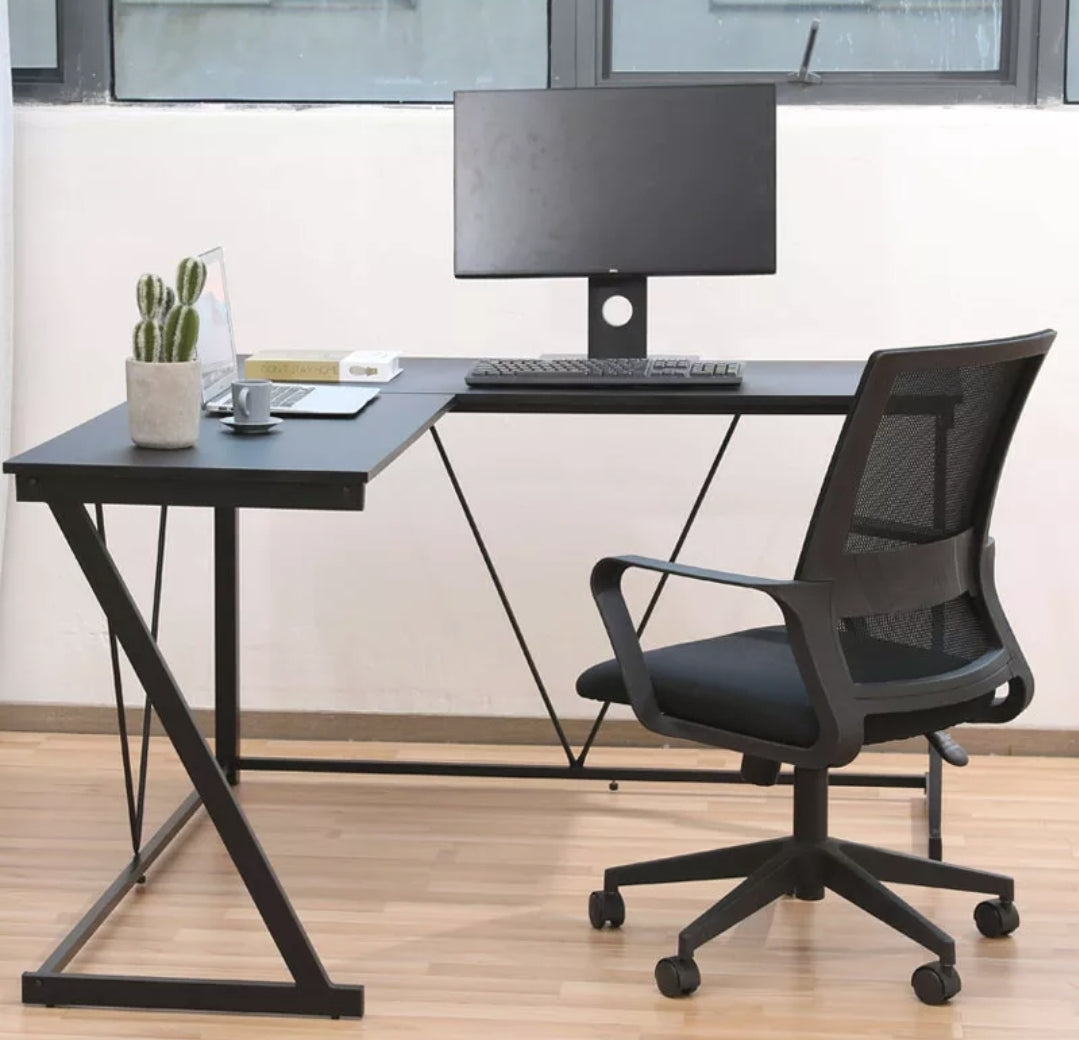 L-Shape Corner Computer Desk MDF Laptop PC Table Workstation Study Home Office