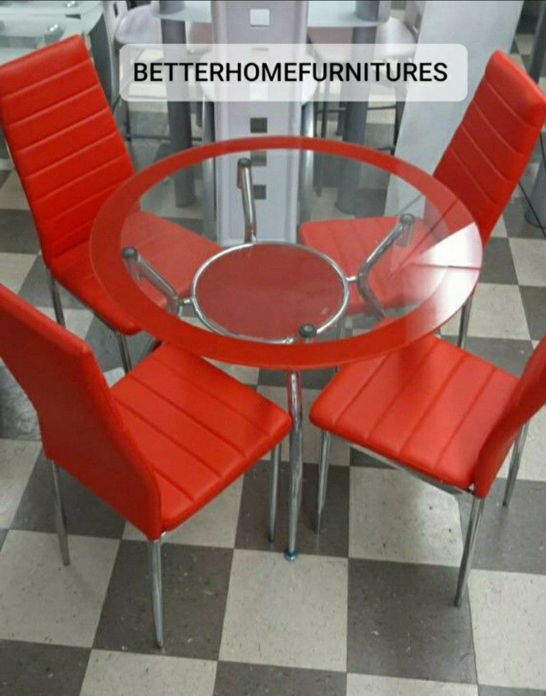 Red Delphi 5pcs Dining Set