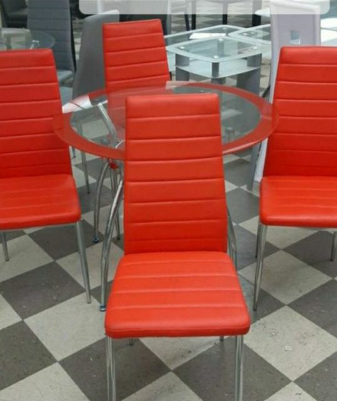 Red Delphi 5pcs Dining Set