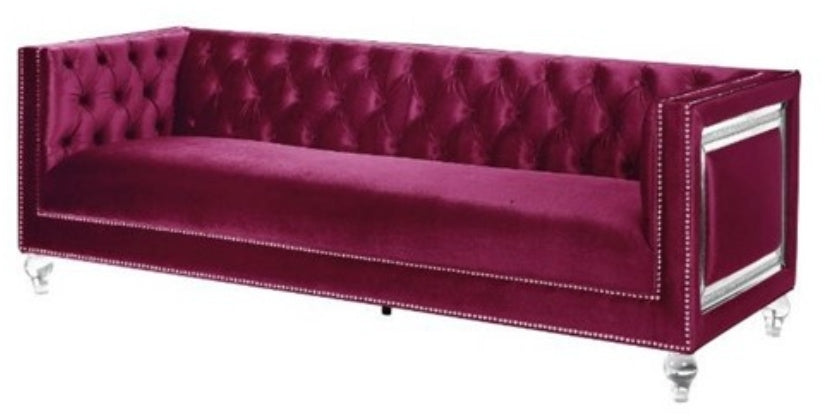 Acme Furniture Burgundy 2pc Living Room Set