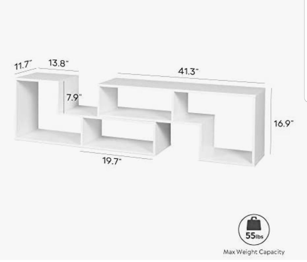White Interchangeable TV Stand/ Shelf