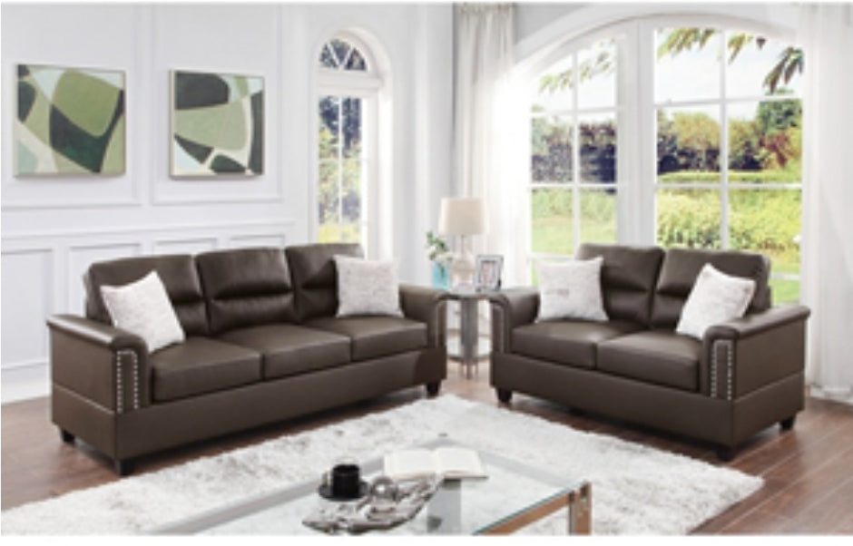 F8810 2PCS SOFA SET ESPRESSO