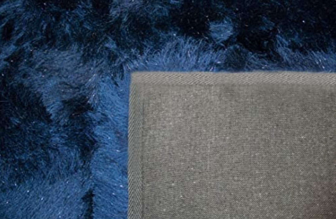 5x7 Feet Navy Blue Dark Blue Color Solid Plush 3D Pile