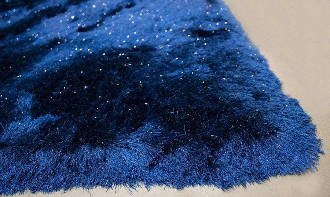5x7 Feet Navy Blue Dark Blue Color Solid Plush 3D Pile
