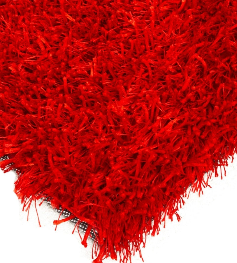 GCT-1R
 Red Shaggy Rug 5 by 8