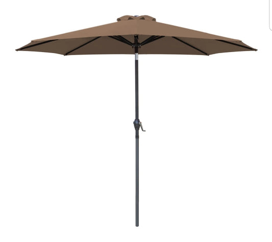9' Patio Umbrella Table Umbrella Outdoor Market Straight Umbrella with Tilt Adjustment, 8 Sturdy Ribs
Multi Color Available