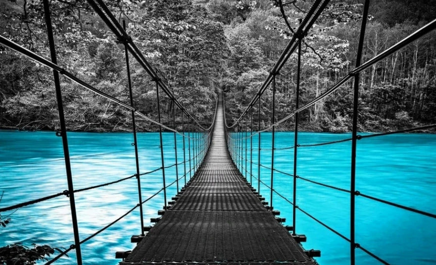 Blue Water Bridge Glass Wall Art
SHB1839ST