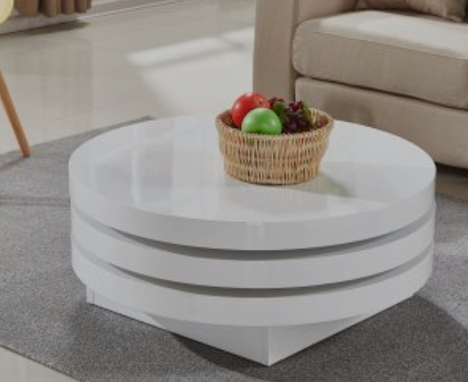 350w White Coffee Table Flared Out