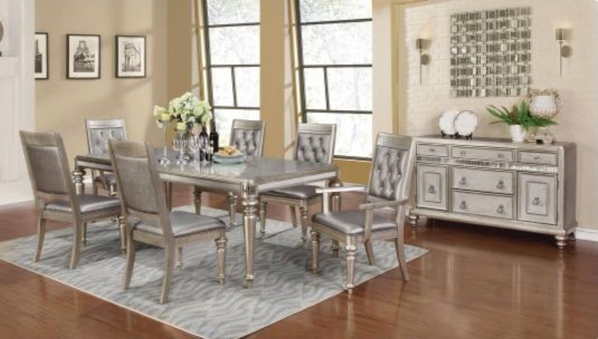 Danette Dining Room Set Metallic Platinum106471-S7