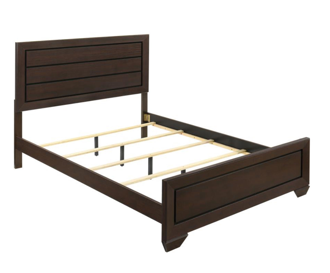 KAUFFMAN 4-PIECE QUEEN/KING BEDROOM SET DARK COCOA