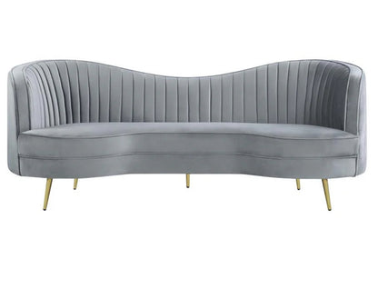 Sophia - Living Room Set - Dark Gray velvet