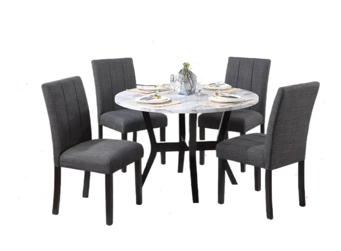 Kusa 5 Piece Dining Set with Stone Top