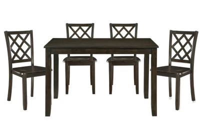 Astoria - 5 Piece Dining Room Set - Charcoal Finish over birch veneer
