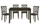 Astoria - 5 Piece Dining Room Set - Charcoal Finish over birch veneer