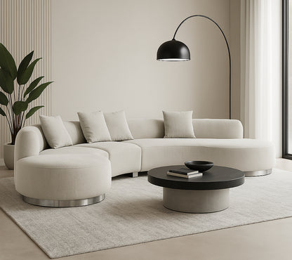 Brickell Contemporary Sofa Cream