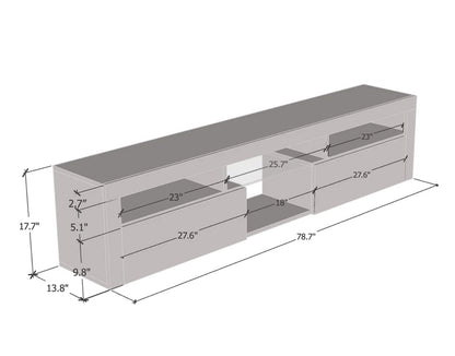 TV228 Floating TV Stand with LED Black/White /Gray