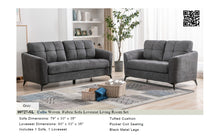 Load image into Gallery viewer, 89727-SL
Callie Gray Woven Fabric Sofa Loveseat

