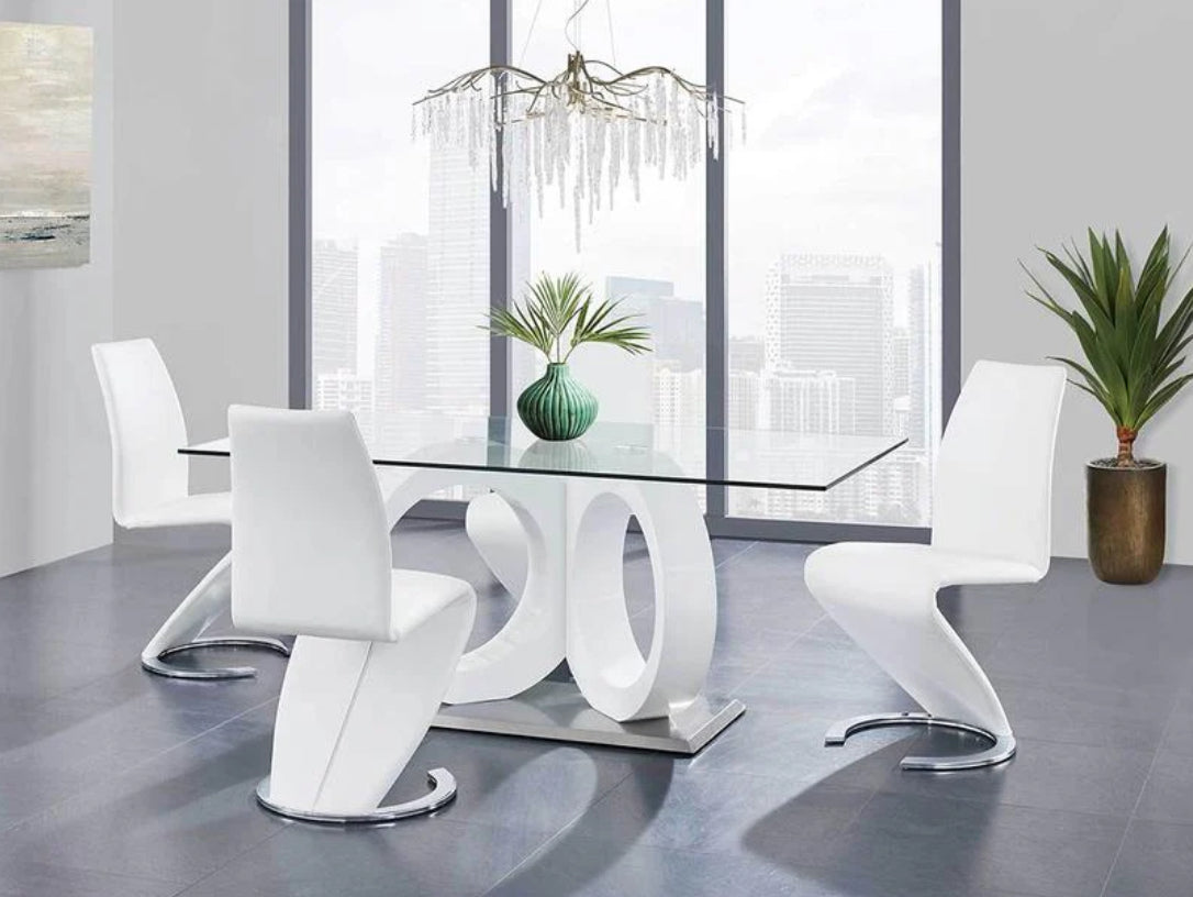 Modway White Dining set 5pc Set