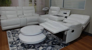 CL19005 WHITE Sofa & Loveseat Recliner