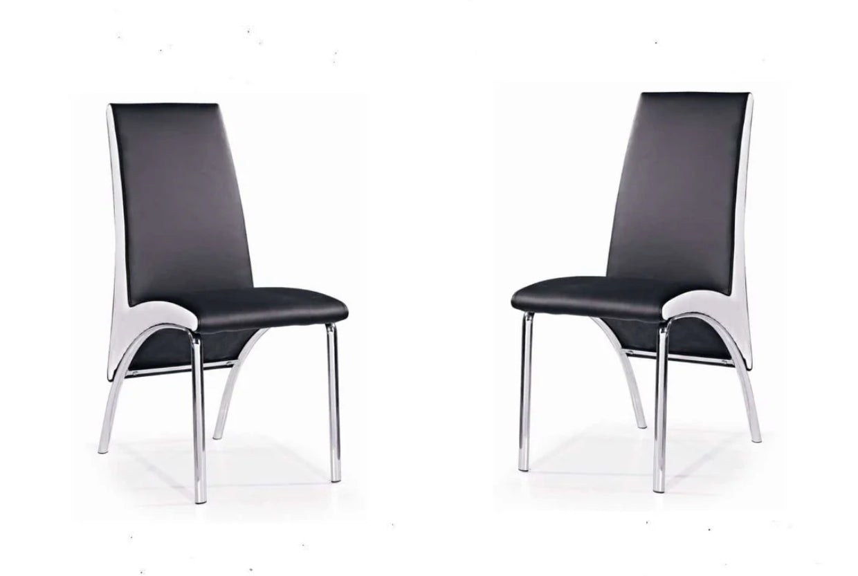 Elodie - 5 Piece Dining Set - White Dark Gray