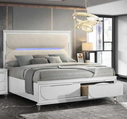 Tarian 4pc Set Queen/King Bed W/Led & Storage