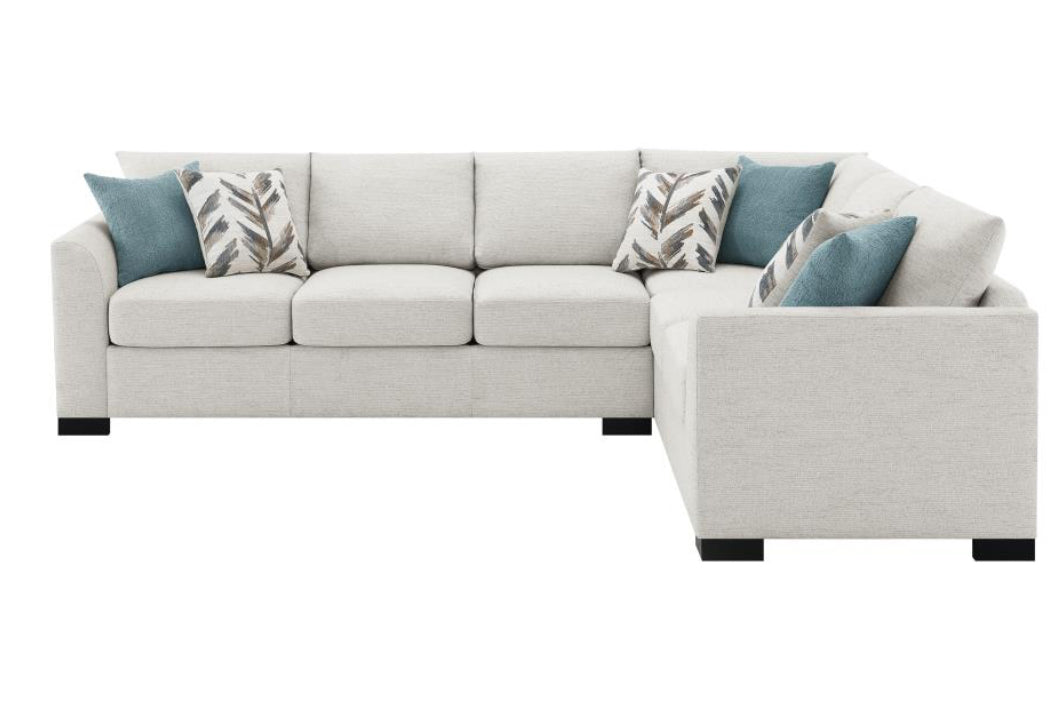 ASHFORD CHENILLE UPHOLSTERED SLEEPER SECTIONAL SOFA GREIGE